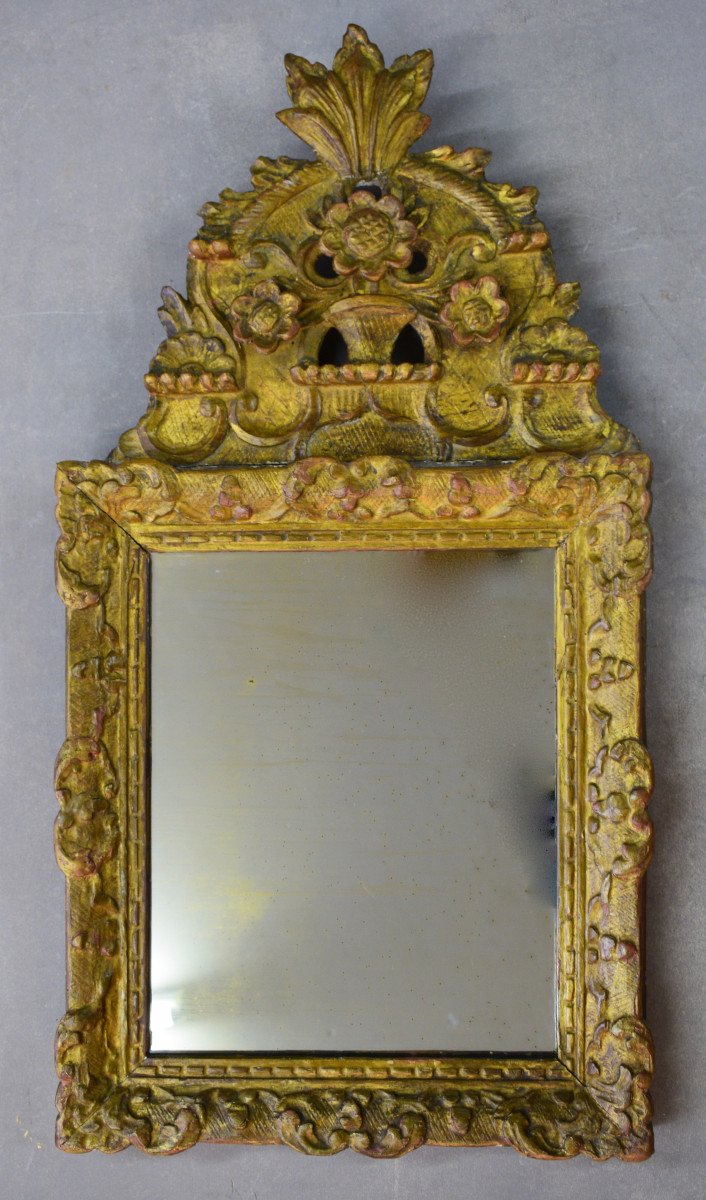 Louis XIV Period Mirror In Golden Wood
