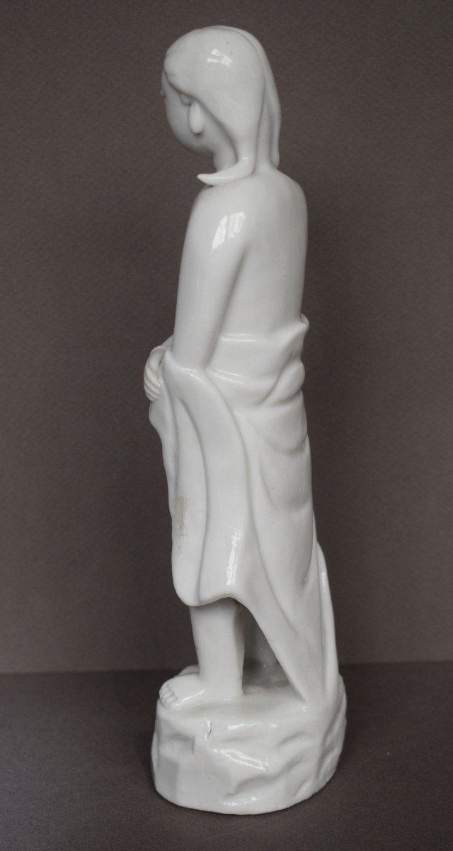 Figurine En Porcelaine Blanche (dahua) representant Adam-photo-3