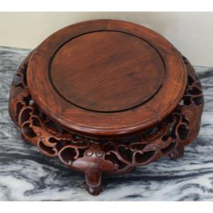 Large Chinese Pedestal In Exotic Wood