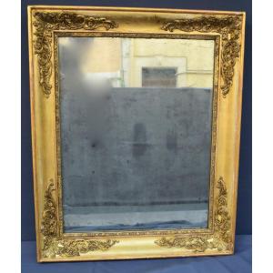 Empire Period Mirror In Golden Wood