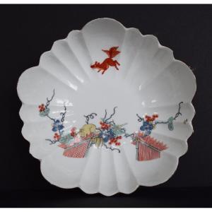 Meissen XVIII Eme Plat Creux De Forme Polylobé