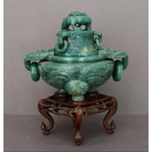 Brule Perfume In Aventurine China XIX Eme Century