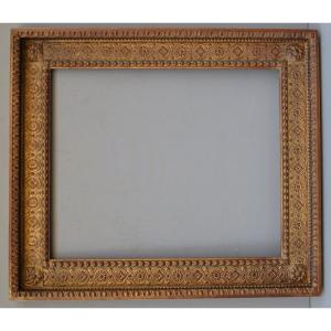 Louis XVI Style Frame In Carved And Gilded Wood