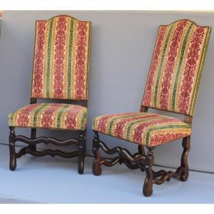 Pair Of Louis XIII Period Chairs In Walnut