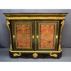 Meuble d'appui en marqueterie Boulle époque Napoléon III 
