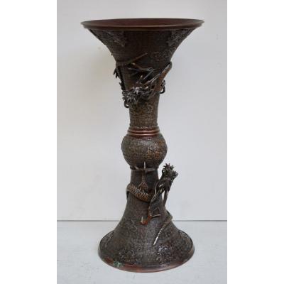 Vase En Bronze Japon Période Meiji