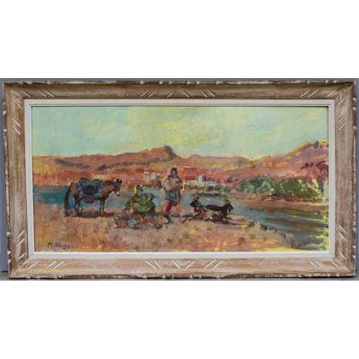 Orientalist Painting Signed M. Meyer