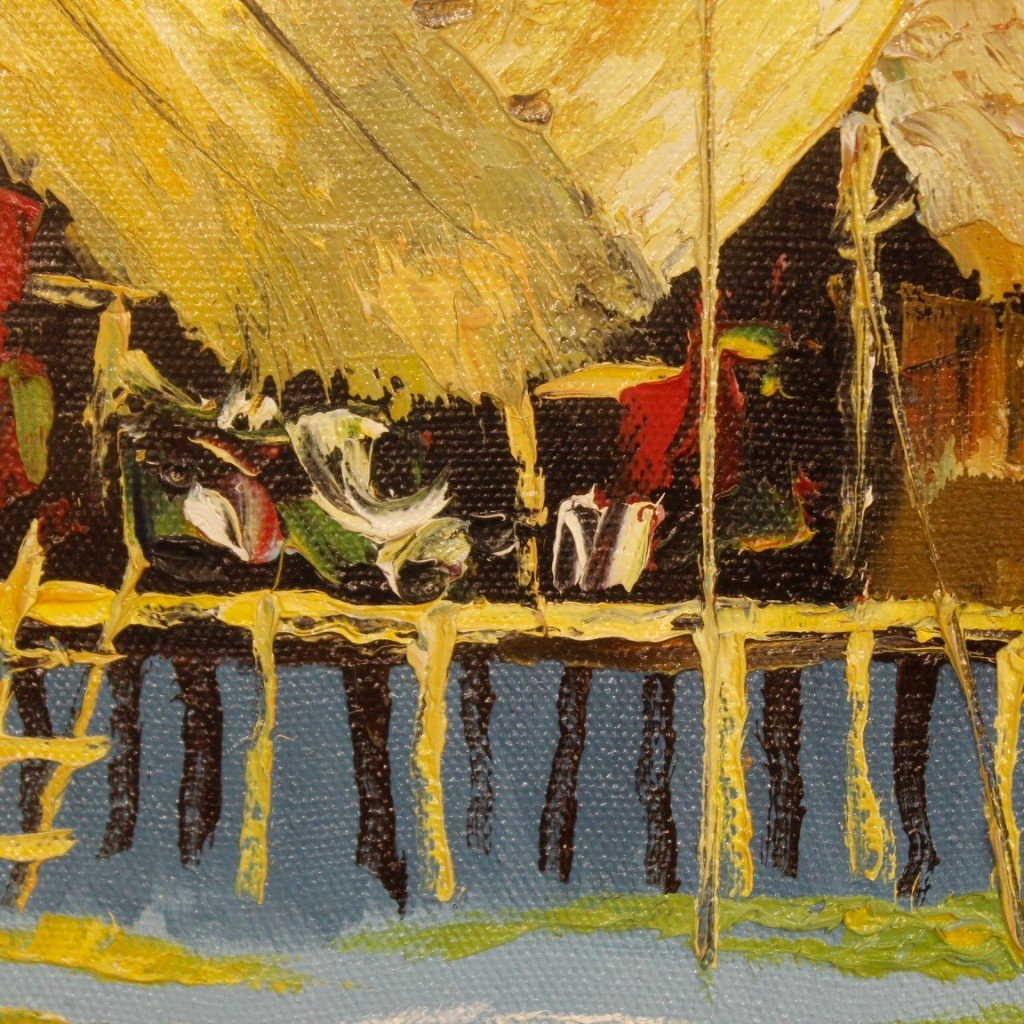 Tableau Français De Paysage Oriental Huile Sur Toile-photo-7