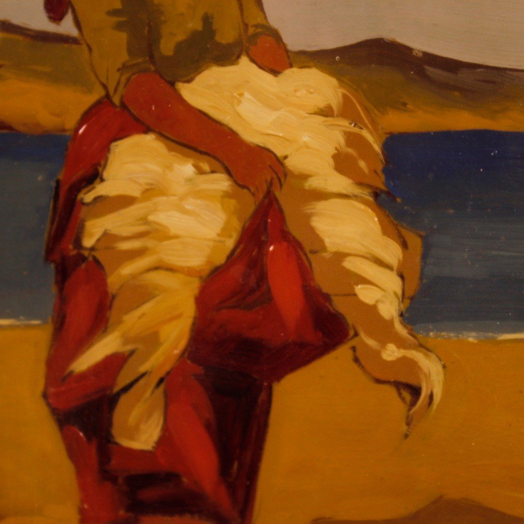 Tableau Espagnol Personnage à l'Huile Sur Masonite-photo-3