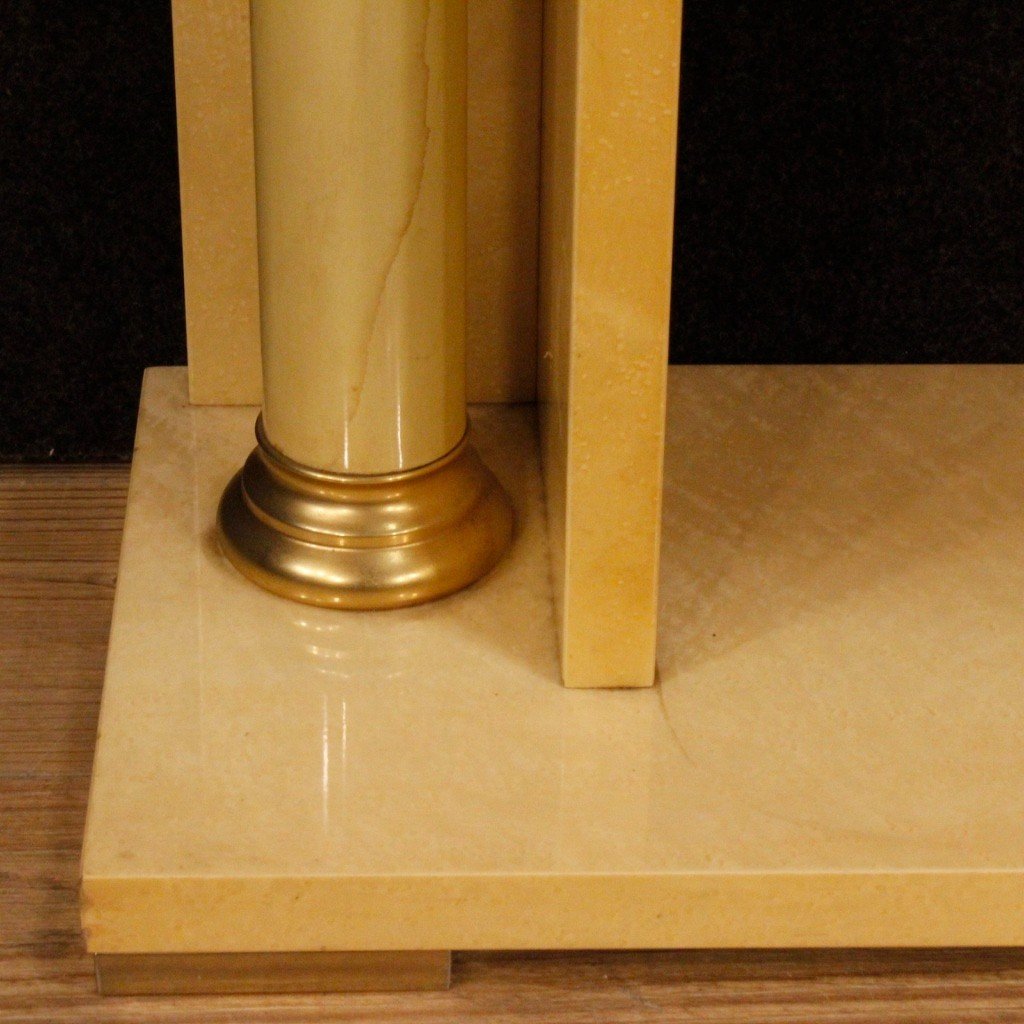 Italian Console In Exotic Wood From 20th Century-photo-8