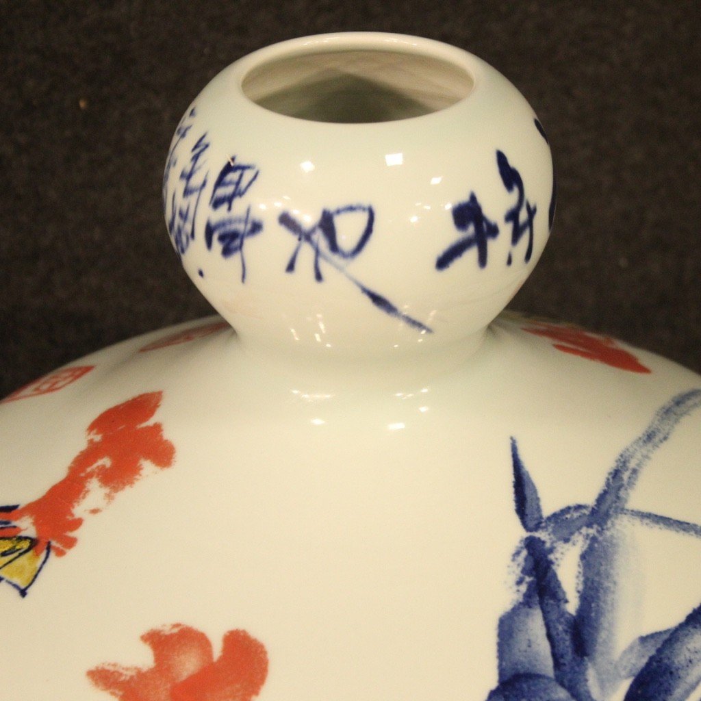 Vase Chinois En Céramique Peinte-photo-4