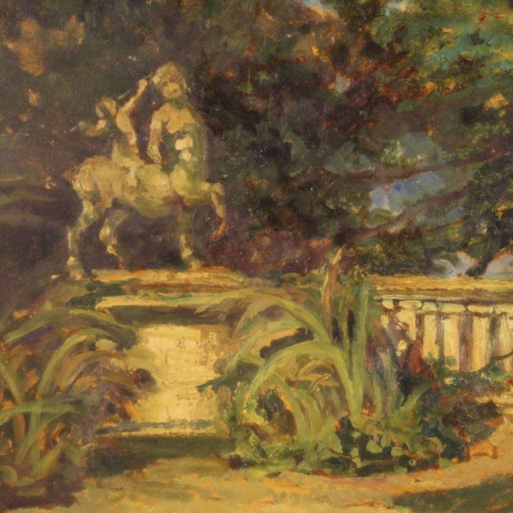 Tableau Italien Paysage De Style Impressionniste Du 20ème Siècle-photo-1