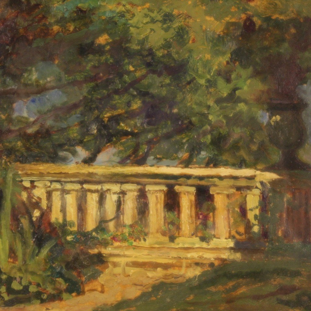 Tableau Italien Paysage De Style Impressionniste Du 20ème Siècle-photo-7