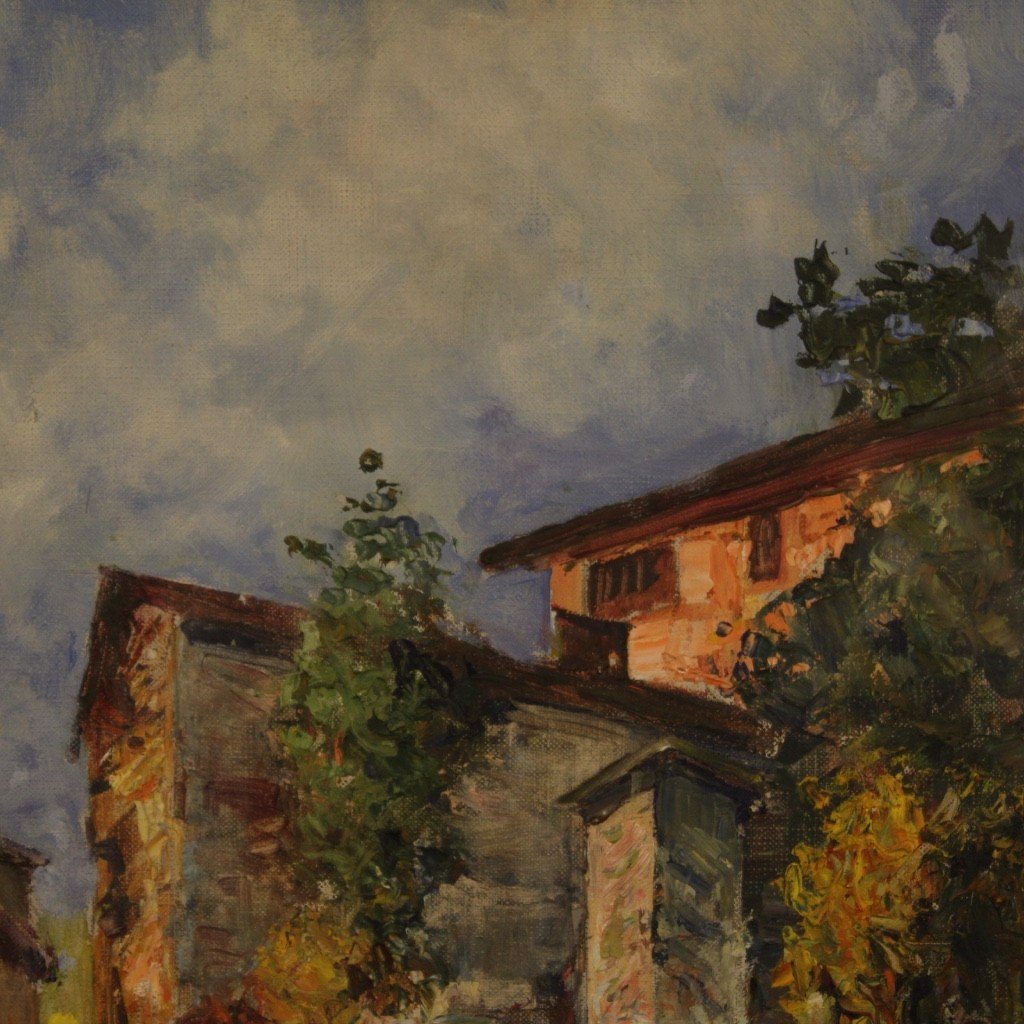 Italian Landscape Oil Painting In Impressionist Style-photo-7