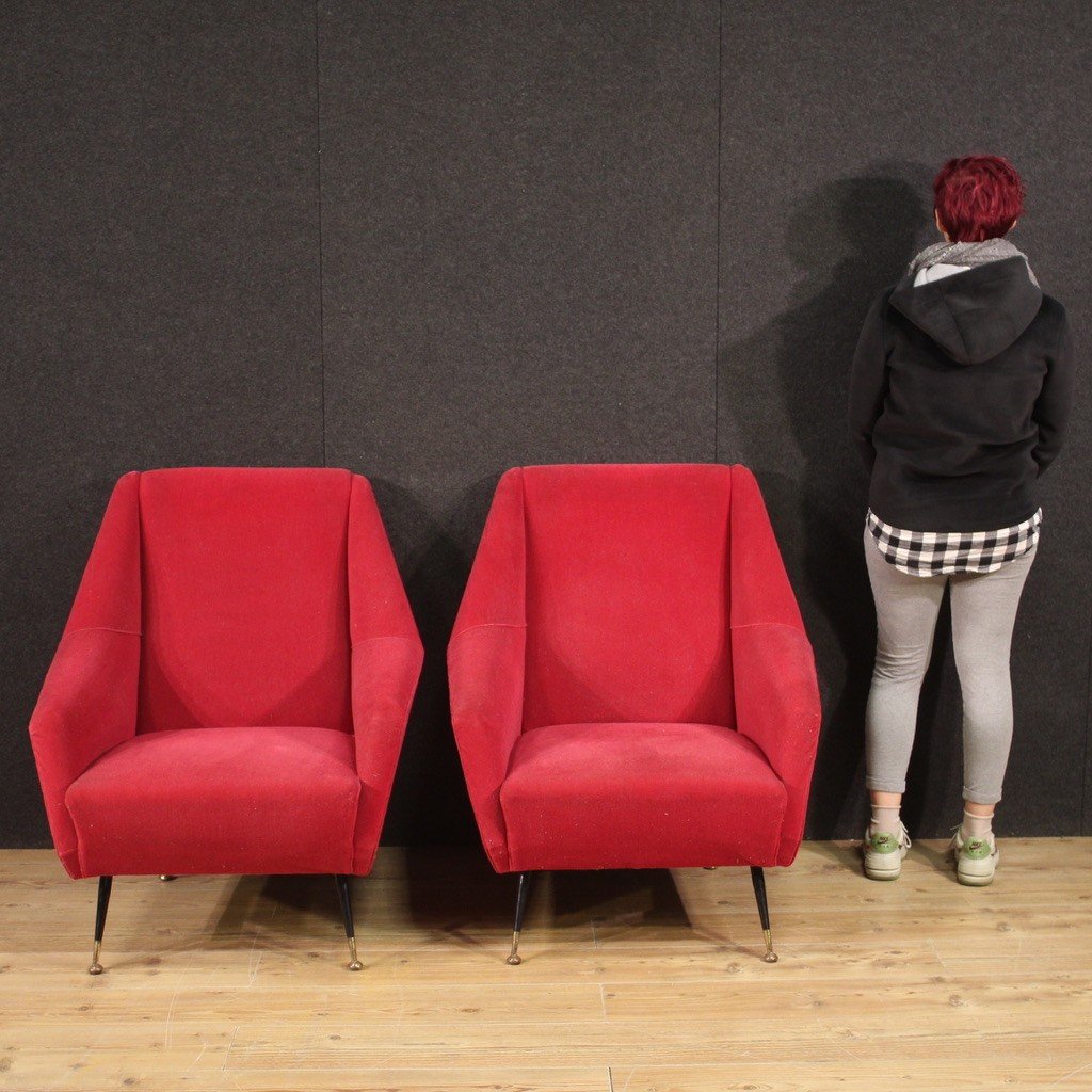 Pair Of Italian Armchairs From The 60s-photo-2
