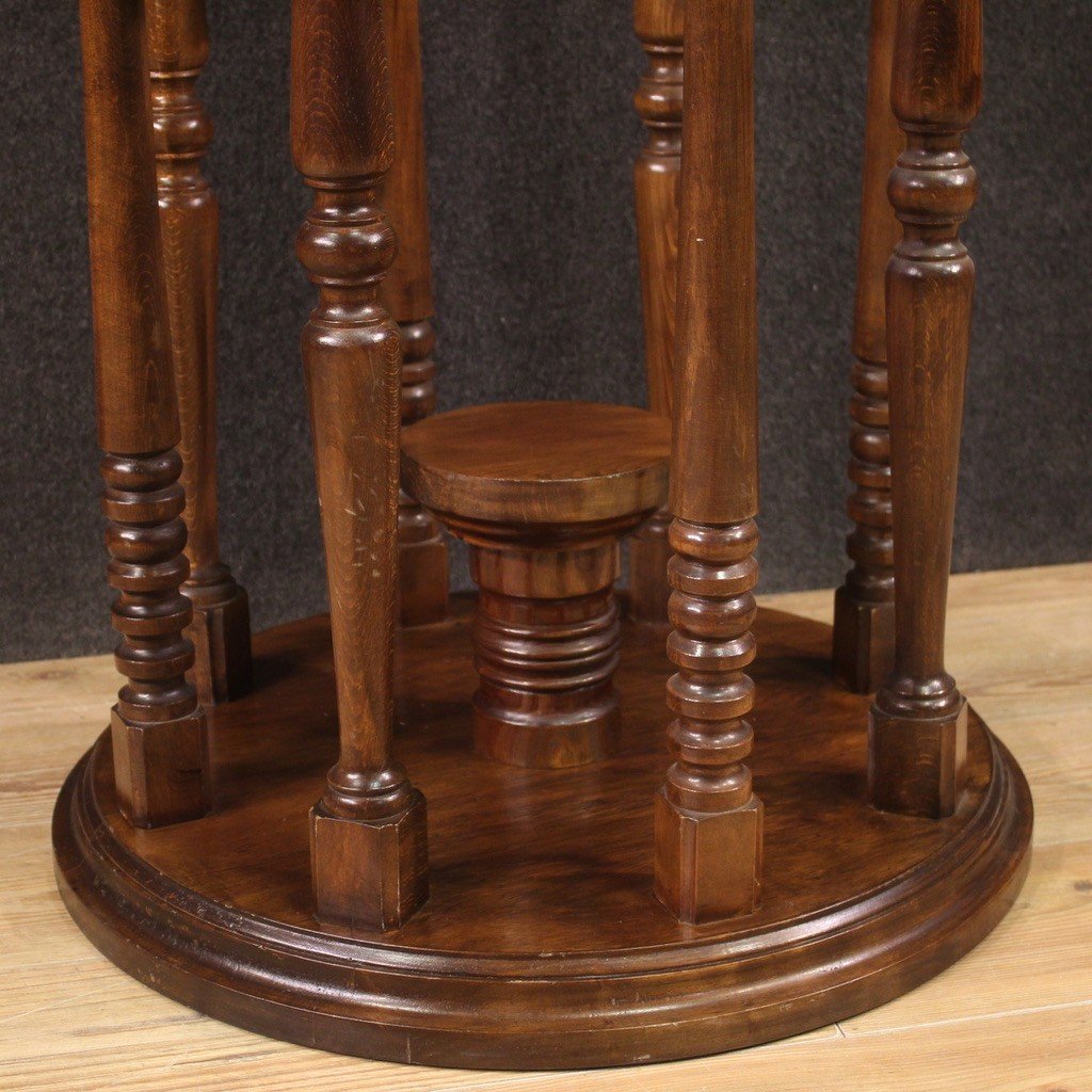 Game Table With Marble And Onyx Top With Chessboard From The 20th Century-photo-4