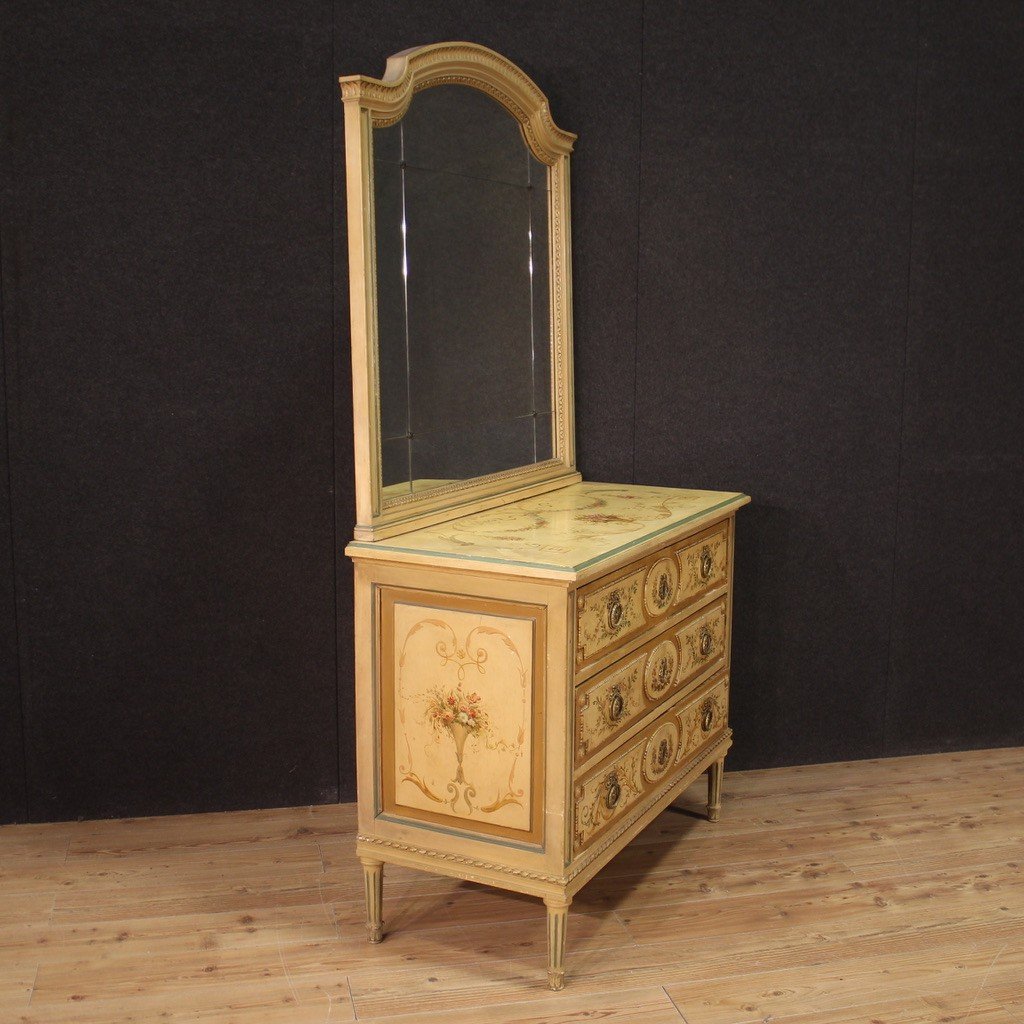 Lacquered Dresser With Mirror Louis XVI Style From 1960s-photo-4