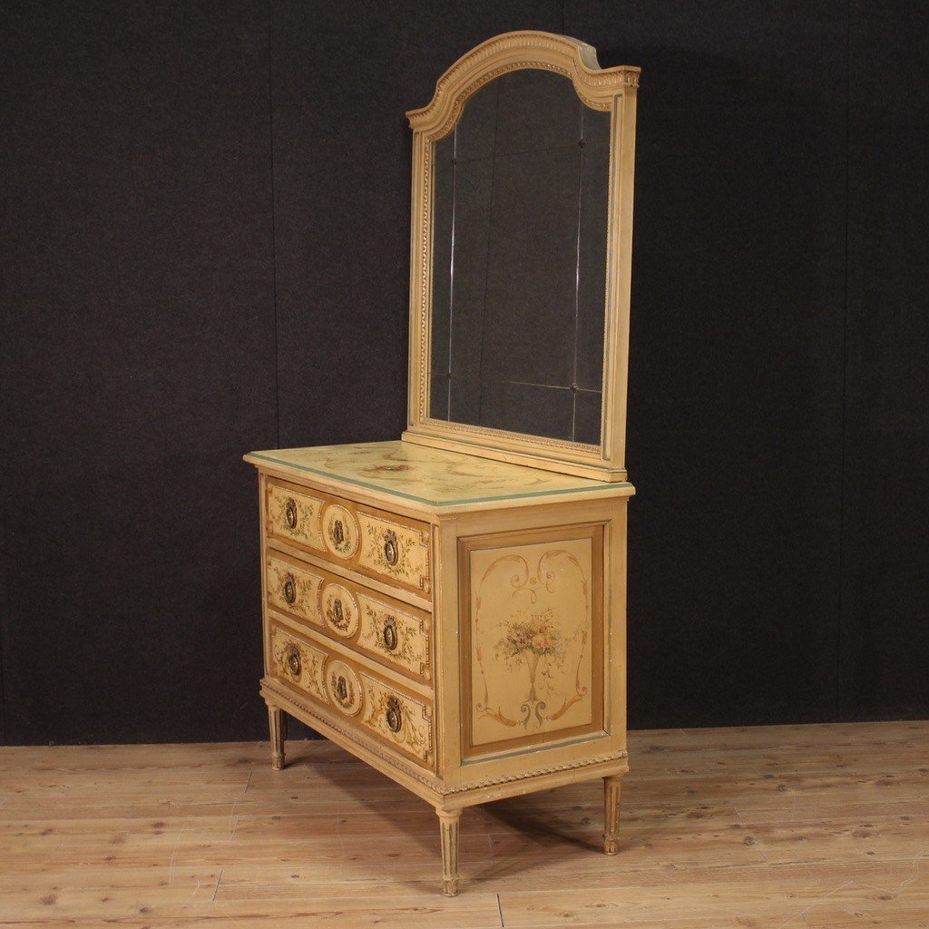 Lacquered Dresser With Mirror Louis XVI Style From 1960s-photo-8