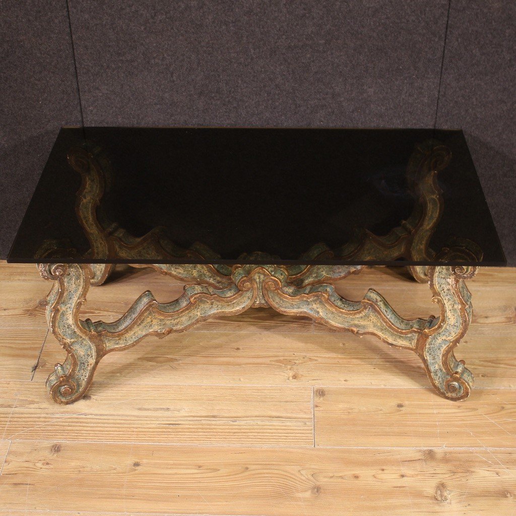 1960s Lacquered Wood Coffee Table-photo-1