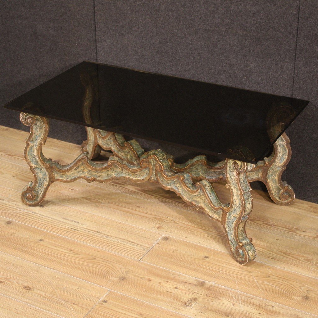 1960s Lacquered Wood Coffee Table-photo-2