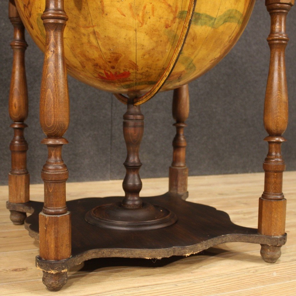 Great Globe In Wood From 70s-photo-4