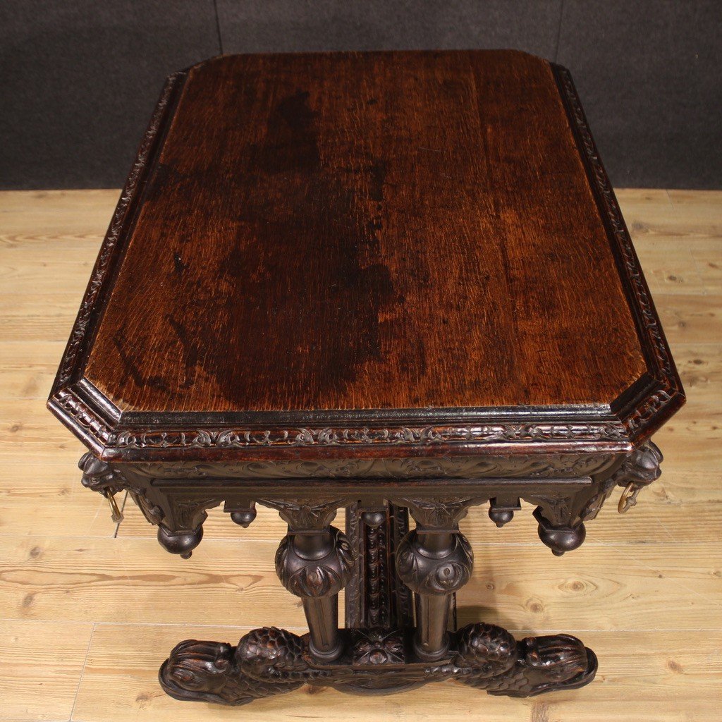 Renaissance Style Writing Desk From The First Half Of The 20th Century-photo-2