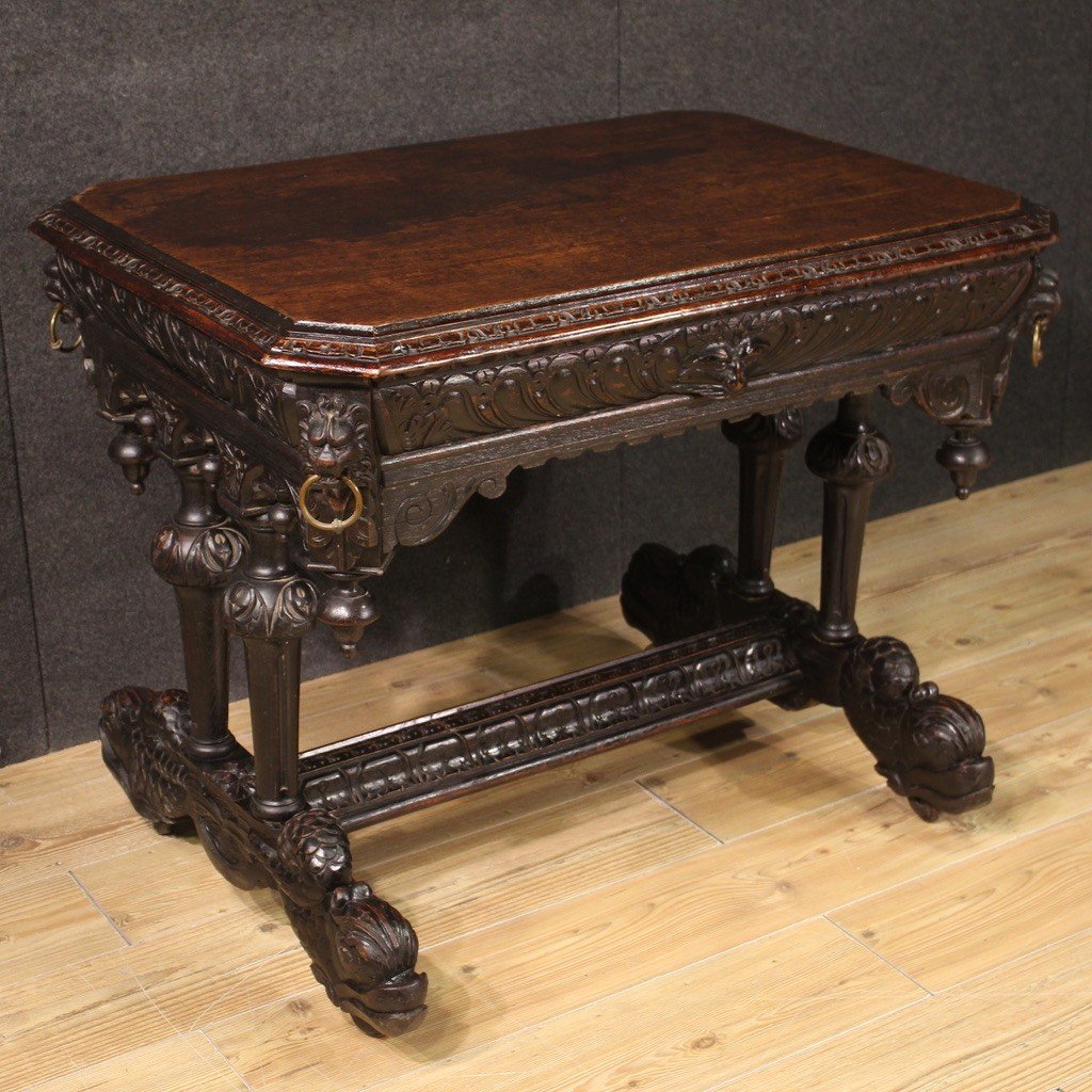 Renaissance Style Writing Desk From The First Half Of The 20th Century