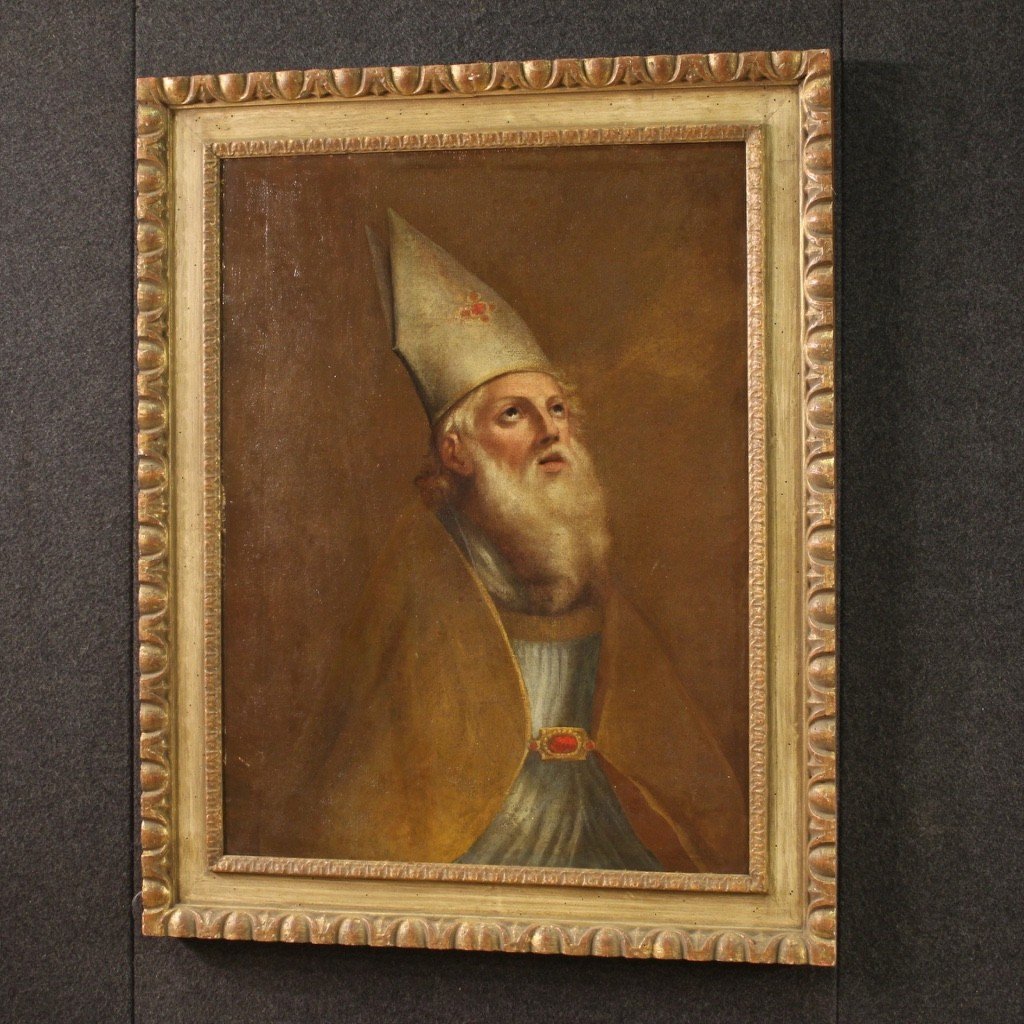 Portrait d'Un évêque Tableau Du 18ème Siècle-photo-6