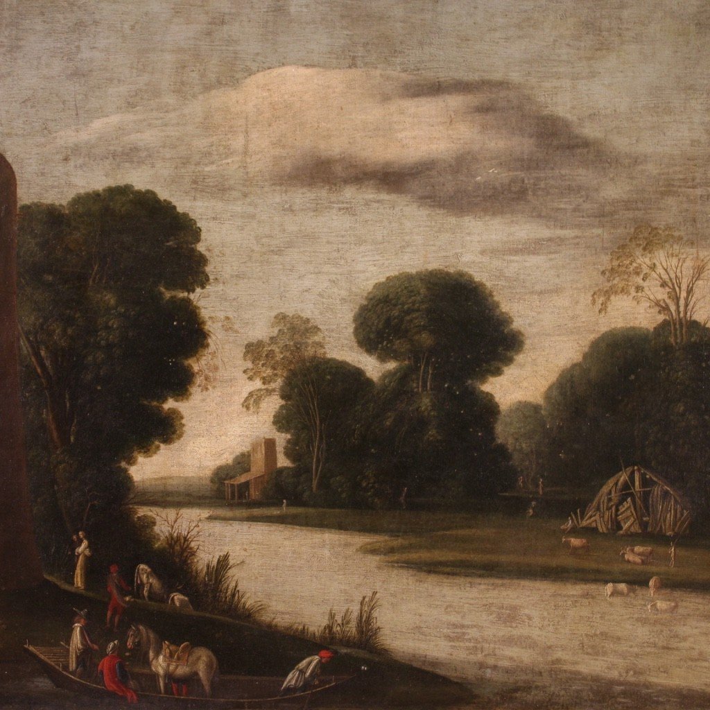 Landscape With Figures From The First Half Of The 18th Century-photo-3
