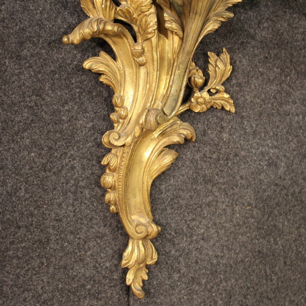 Pair Of Wall Lights In Gilt Bronze In Louis XV Style-photo-8