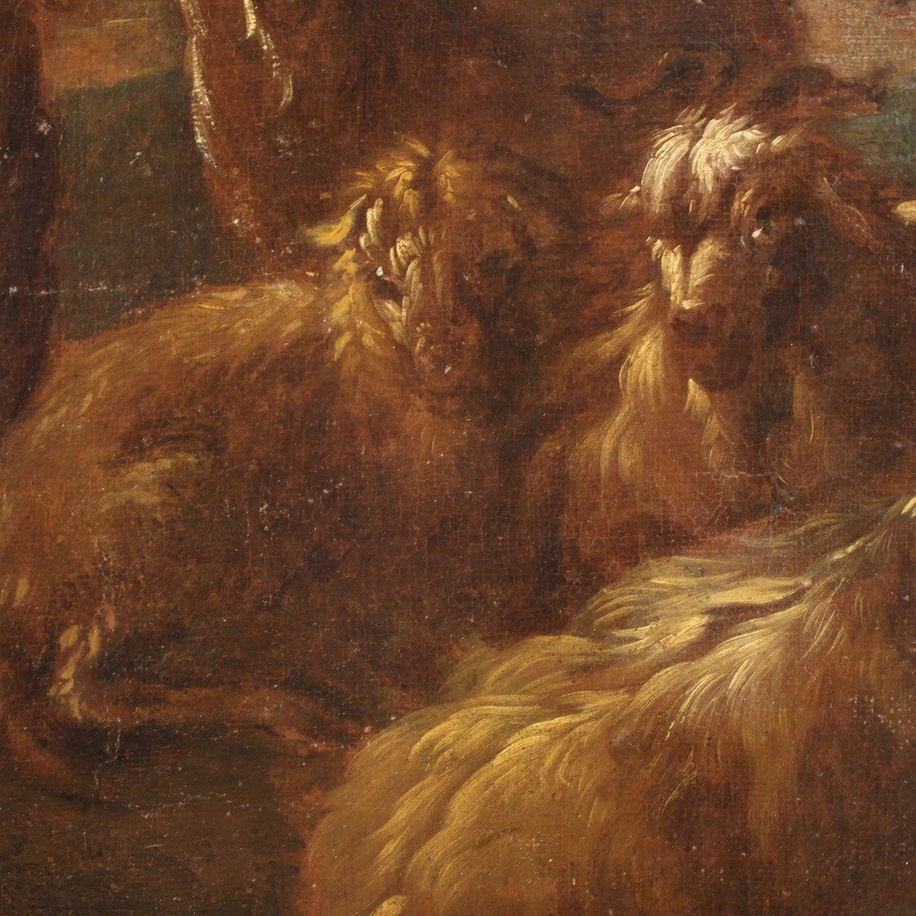 Painting Landscape With Goats From The Second Half Of The 17th Century-photo-7