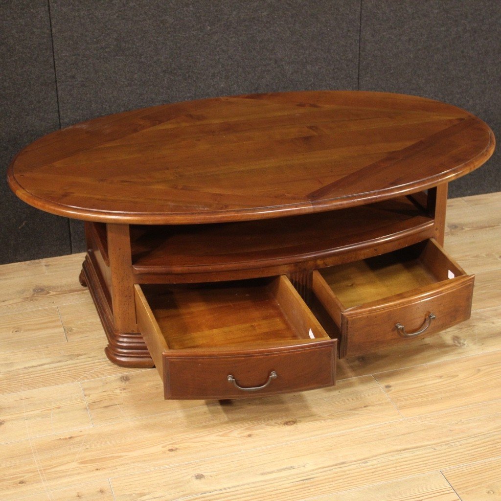 French Coffee Table In Cherry And Fruitwood-photo-1