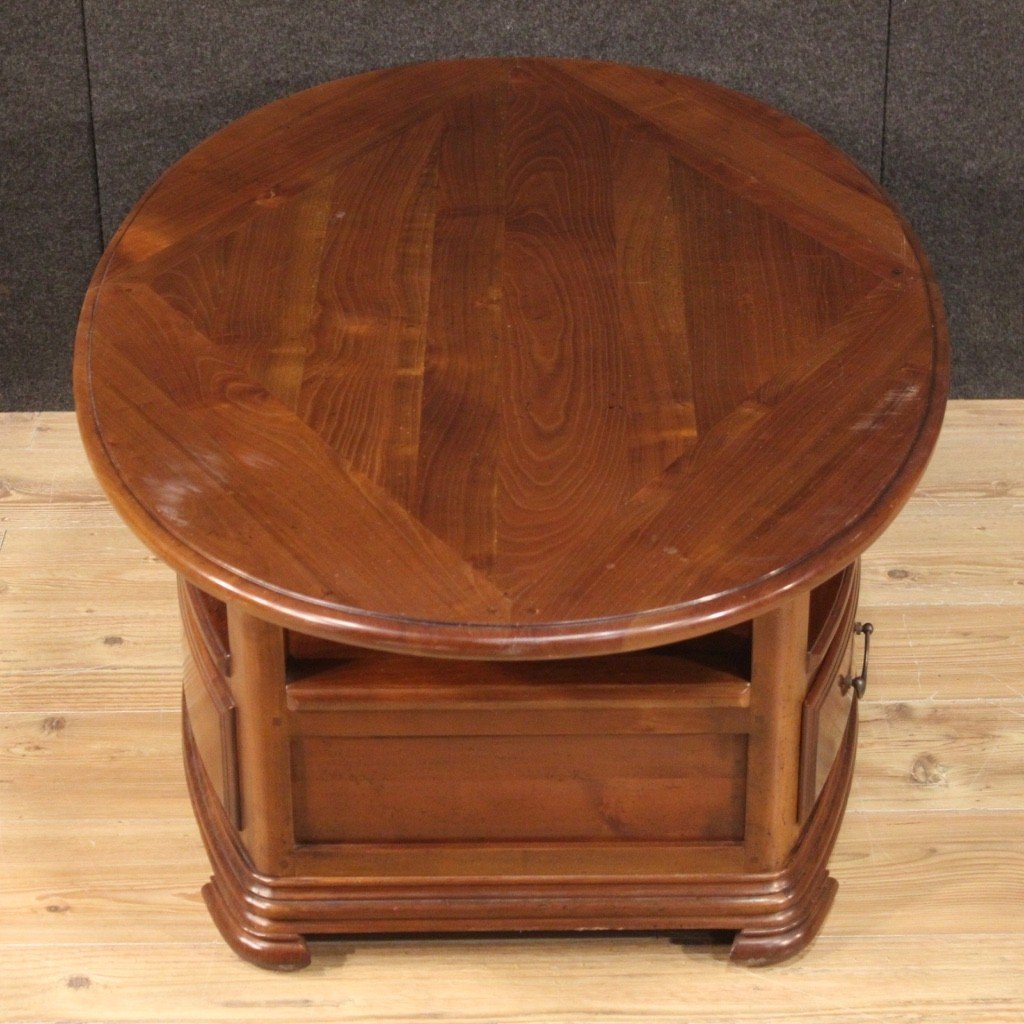 French Coffee Table In Cherry And Fruitwood-photo-2