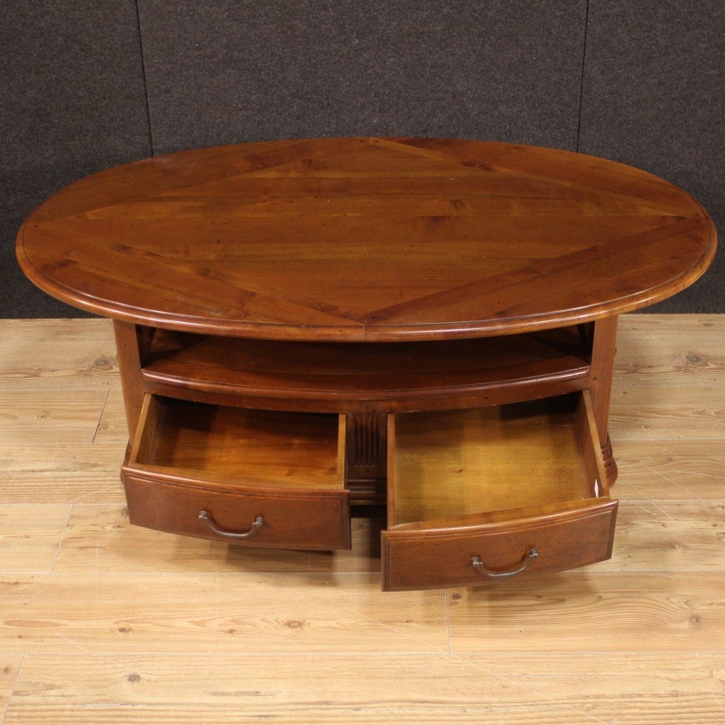French Coffee Table In Cherry And Fruitwood-photo-3