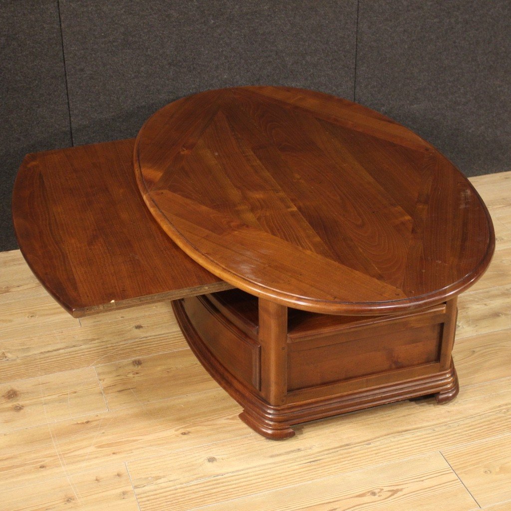 French Coffee Table In Cherry And Fruitwood-photo-6