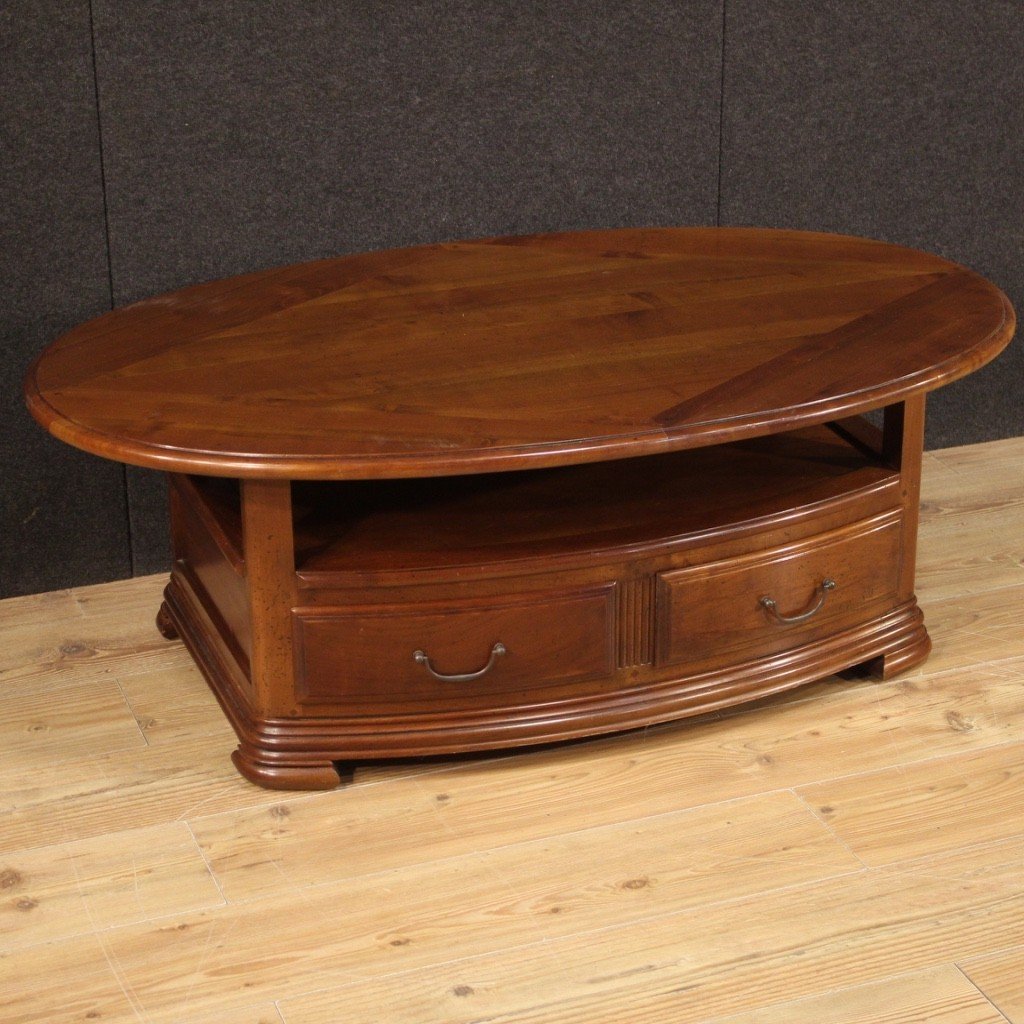 French Coffee Table In Cherry And Fruitwood