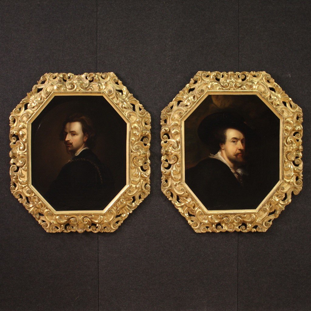 Portrait Of Rubens With Spectacular 19th Century Gilded Frame-photo-4