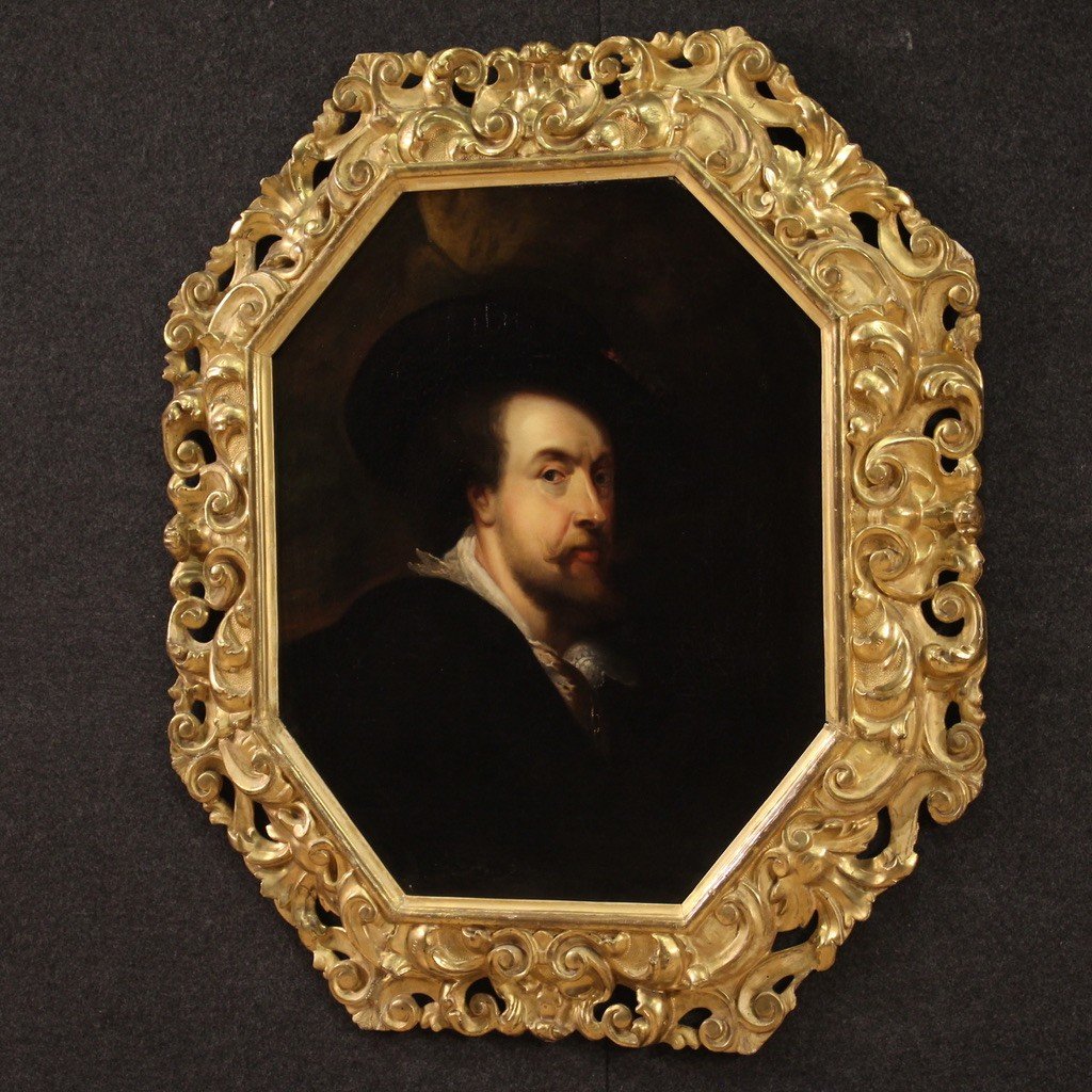 Portrait Of Rubens With Spectacular 19th Century Gilded Frame-photo-6