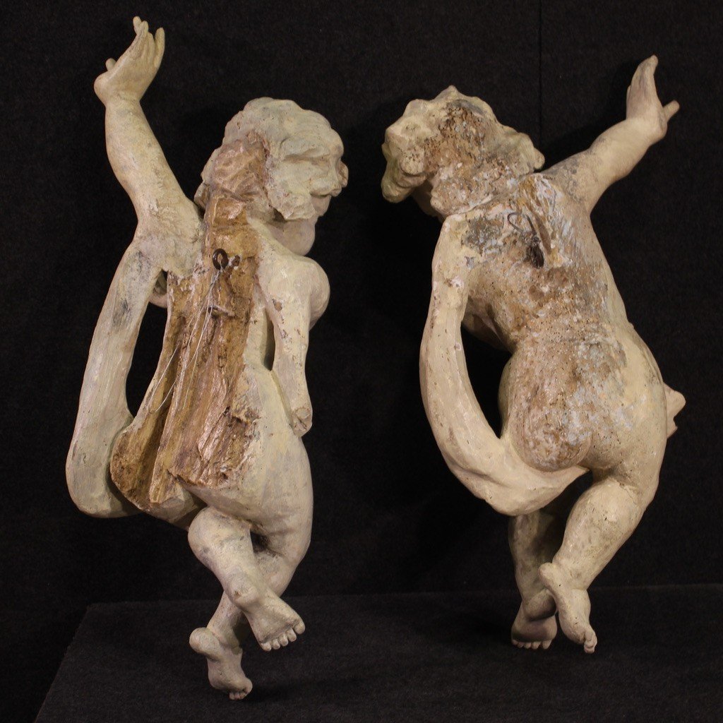 Pair Of 18th Century Cherub Sculptures-photo-3