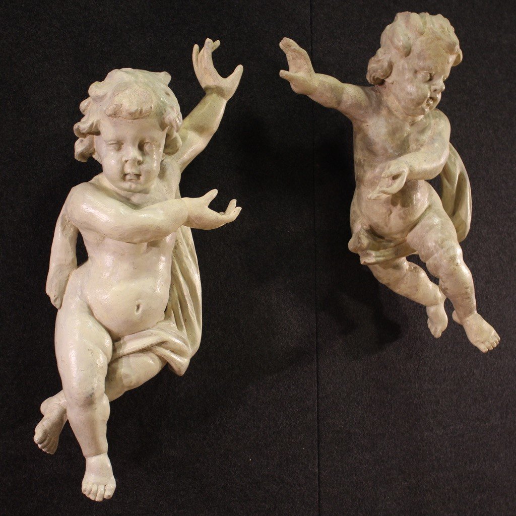 Pair Of 18th Century Cherub Sculptures-photo-4