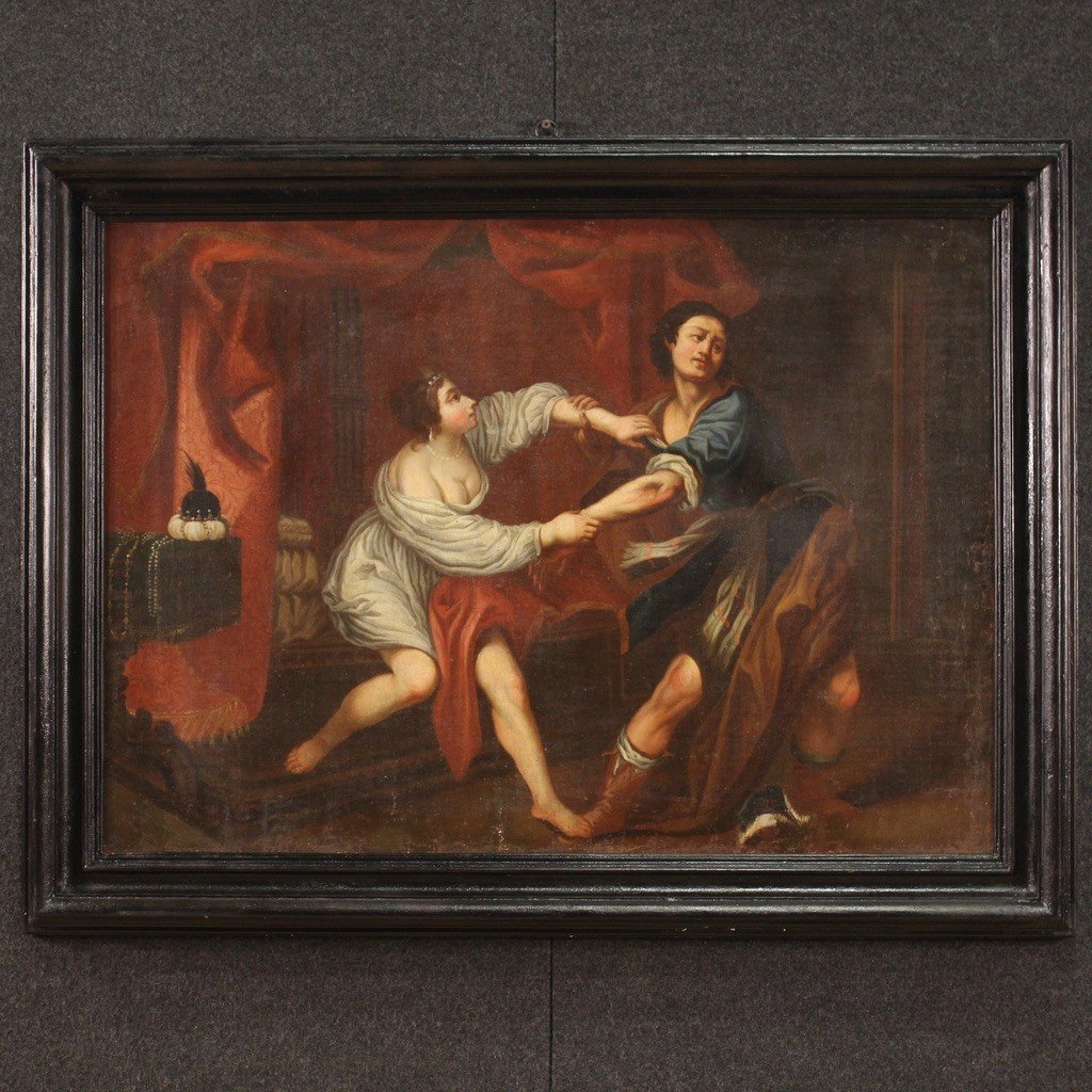 Italian Painting From 18th Century, Joseph And And Potiphar's Wife-photo-2