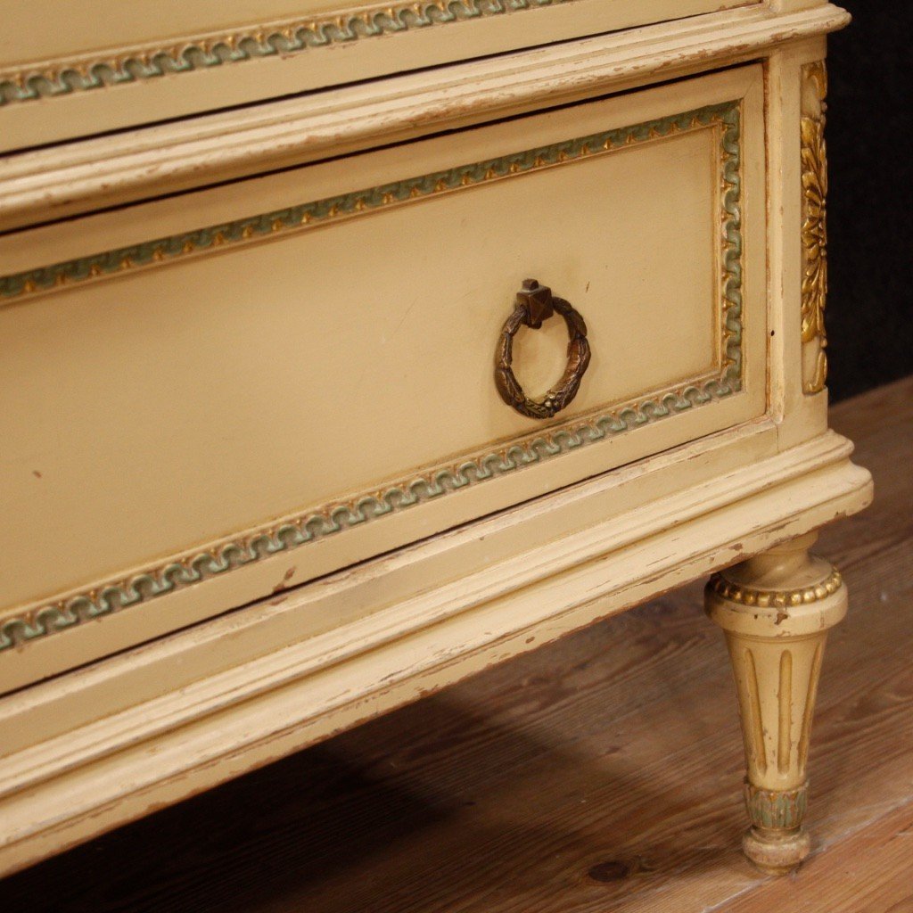 Commode In Lacquered Wood With Mirror In Louis XVI Style-photo-6