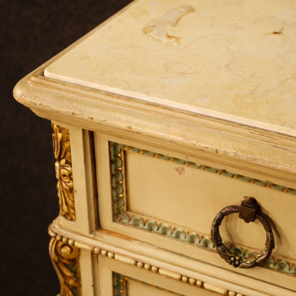 Commode In Lacquered Wood With Mirror In Louis XVI Style-photo-7