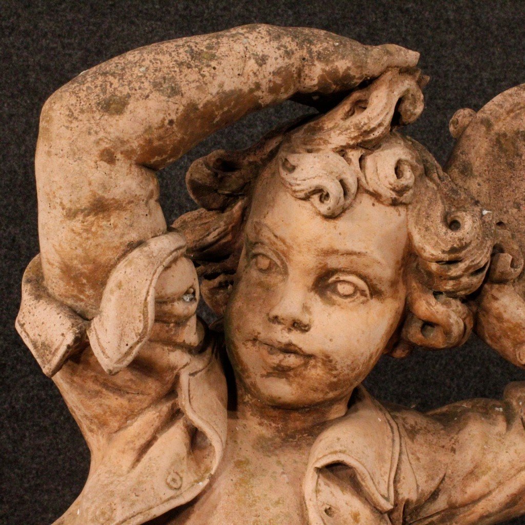 Grande Sculpture Française Du 20ème Siècle Représentant Un Enfant Dansant-photo-3