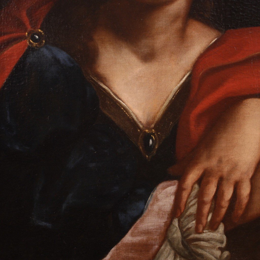 Italian Mythological Painting, Antique Sibyl From 17th Century-photo-5