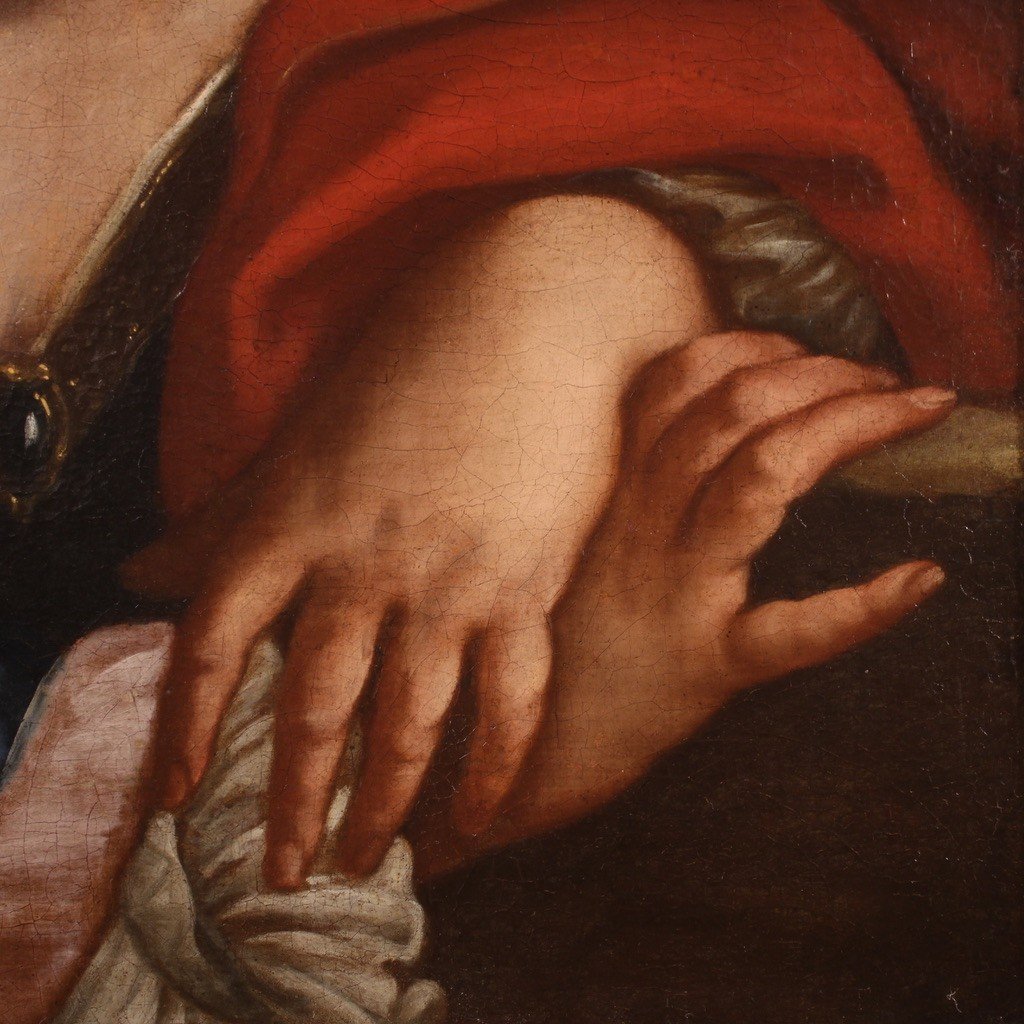 Italian Mythological Painting, Antique Sibyl From 17th Century-photo-6