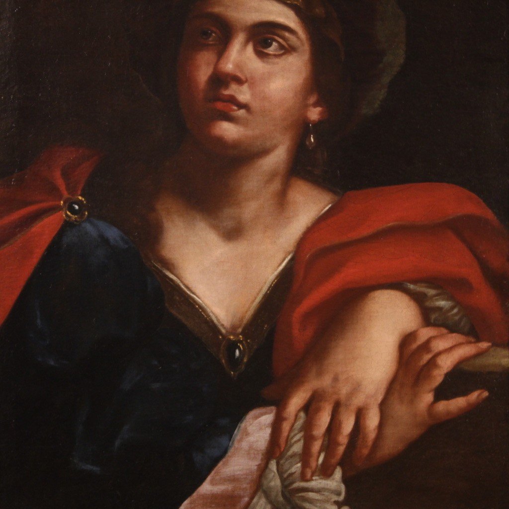 Italian Mythological Painting, Antique Sibyl From 17th Century-photo-8