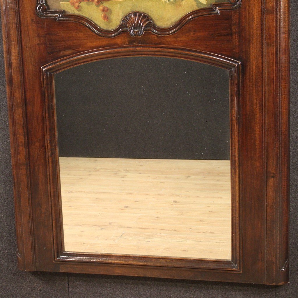 Italian Mantelpiece Mirror In Wood From The 20th Century-photo-5