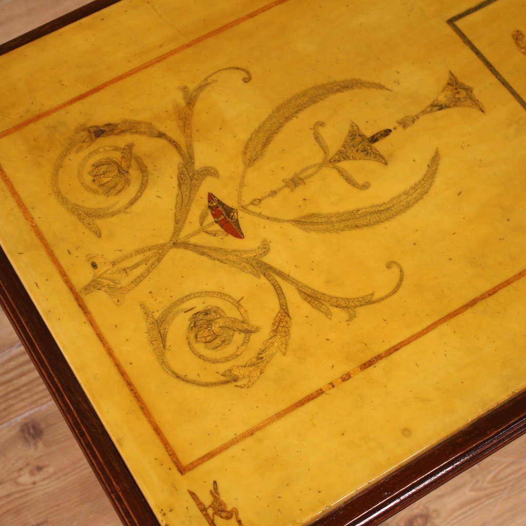 Italian Coffee Table In Wood With Marble Top From The 60s-photo-8