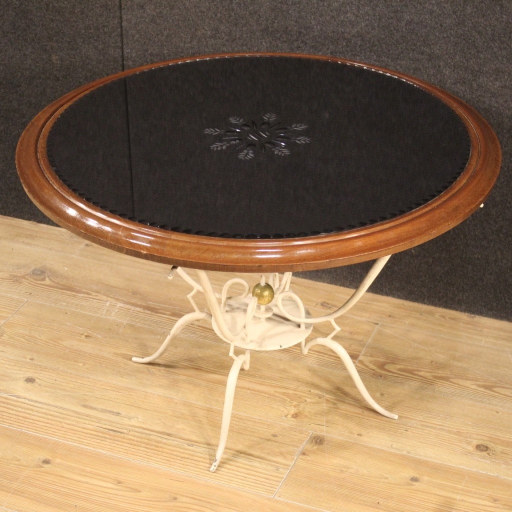 Table Basse De Design Français En Métal Peint Des Années 60-photo-4